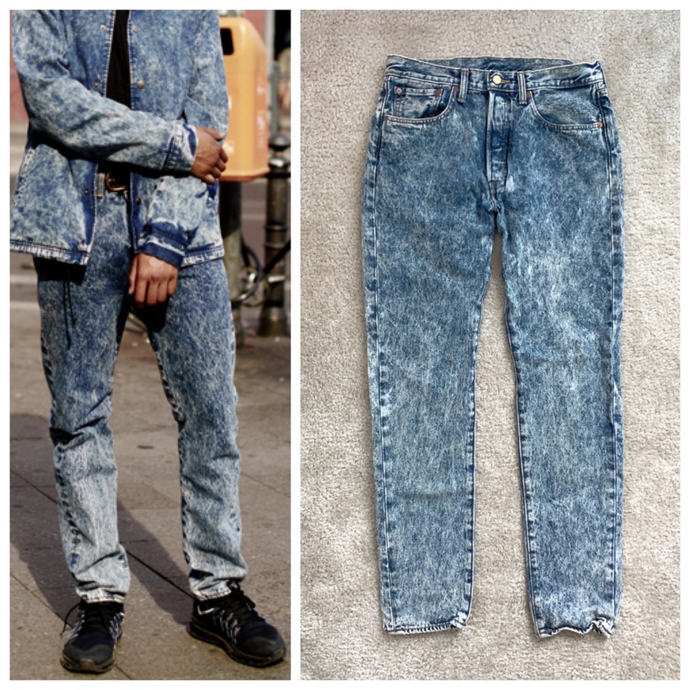 Patta x Levi's 501ct Jeans Vintage Acid Wash 31x34 Custom Tapered
